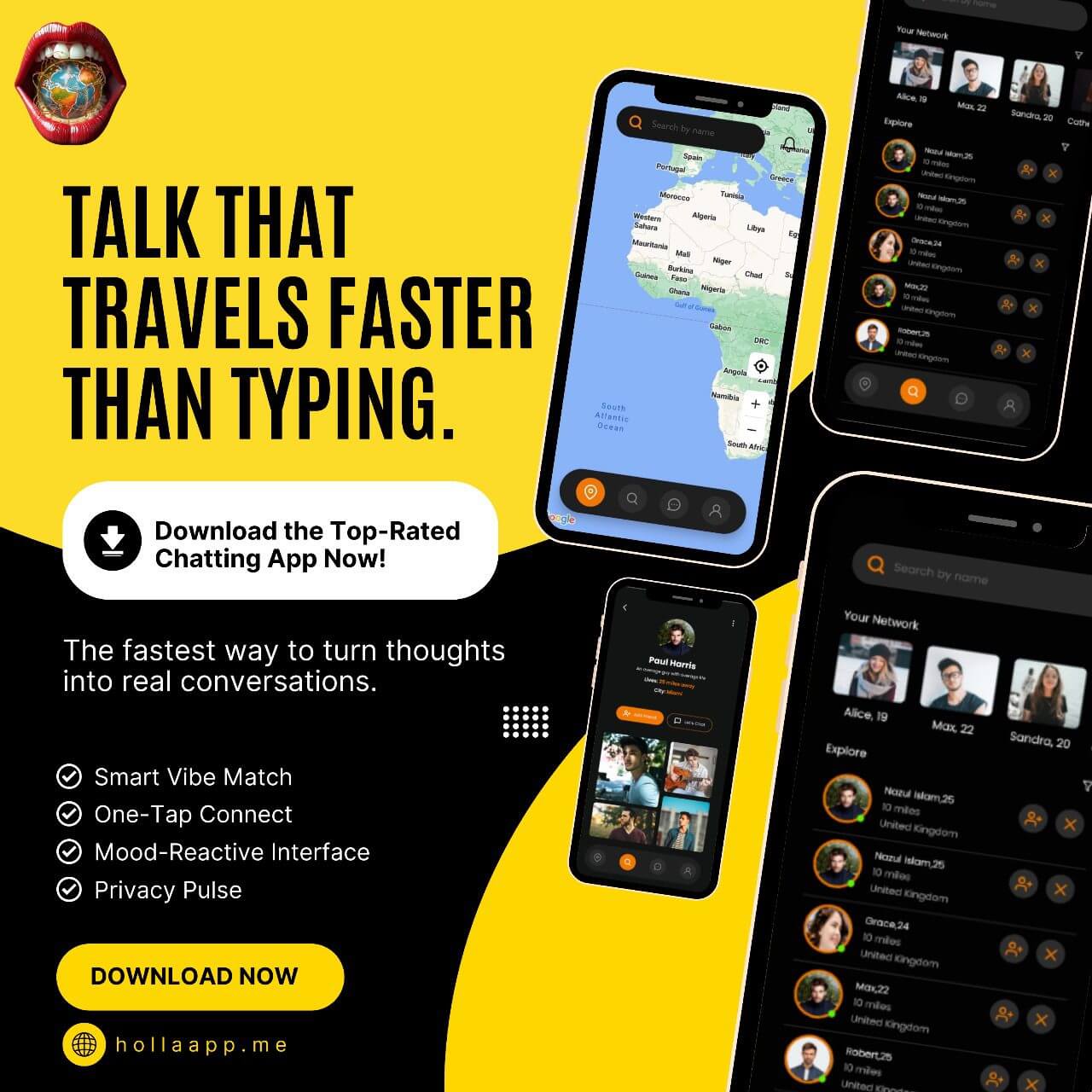 Holla App Me - Live Video Call & Revolutionize Messaging with Real Time